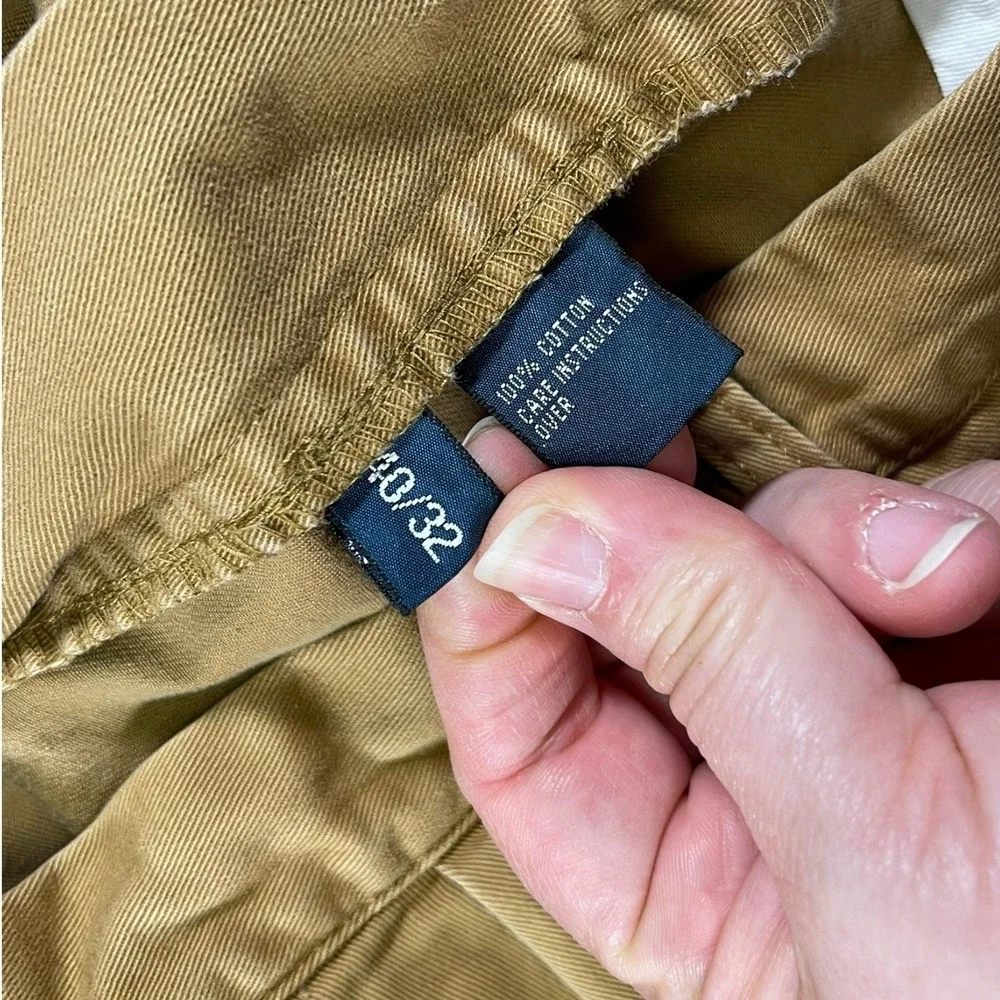 Polo Ralph‎ Lauren 40/32 Tan Hammond Pant Pleated Cuffed Chino Preppy Old Money